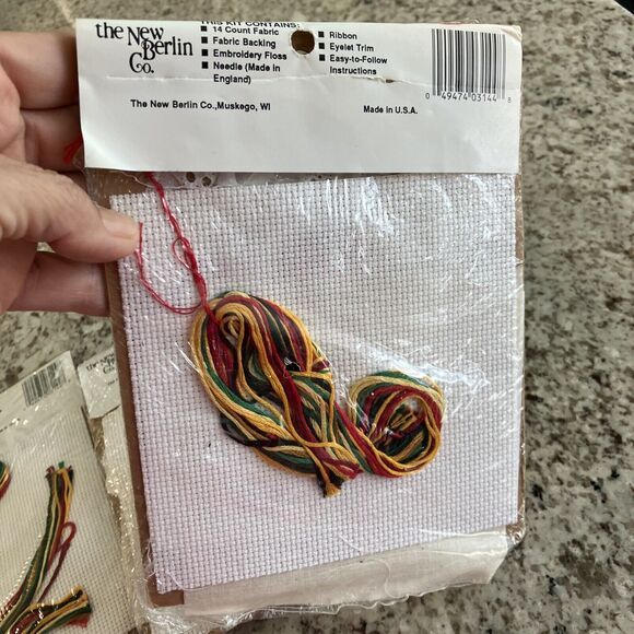 Counted Cross Stitch SANTA SACK KITS (6) Jot Candle New Berlin Co. - Picture 4 of 4